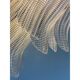 Contemporary Transparent Diamanted Murano Glass "Selle" Wall Sconces in Mazzega Style - A Pair