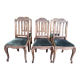 Suite of 6 Louis XV solid oak style chairs