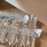 Set of 11 crystal knife holders