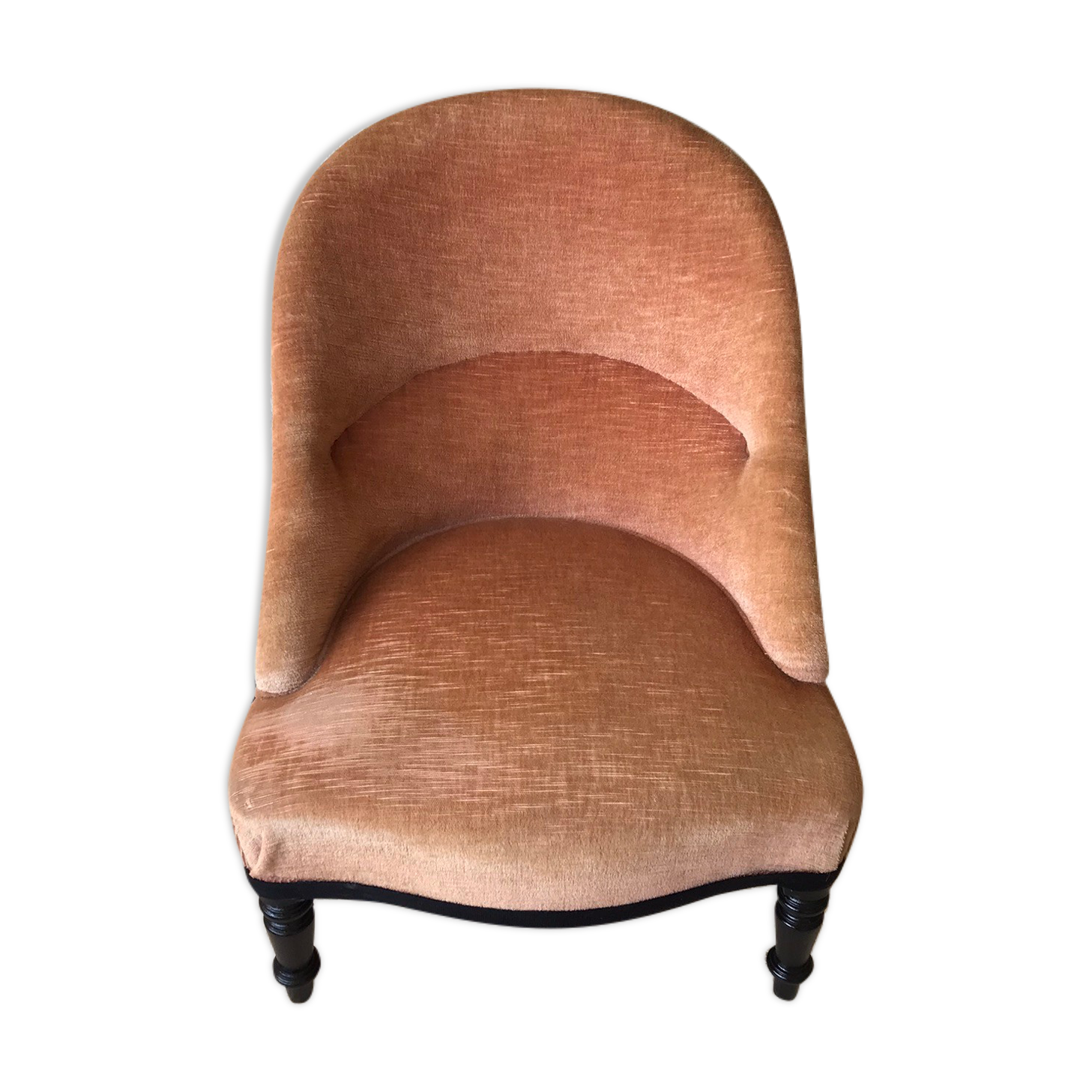 Vintage armchair in pink velvet