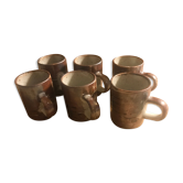 6 coffee cups made of sandstone