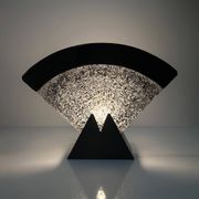 Large Murano glass fan lamp - 1980s Art Deco