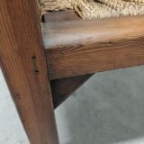 Wooden and rope armchair