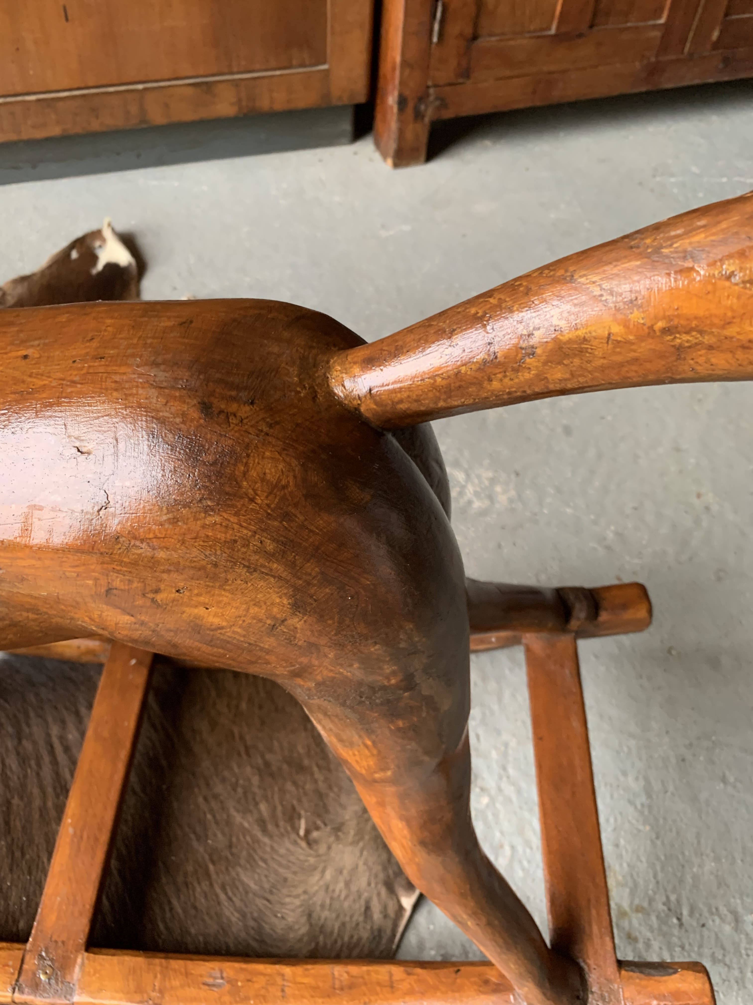 Wooden rocking horse