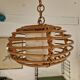 Suspension lustre corbeille en rotin