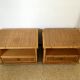 2 Vintage rattan bedside tables Dal Vera 70s Italy