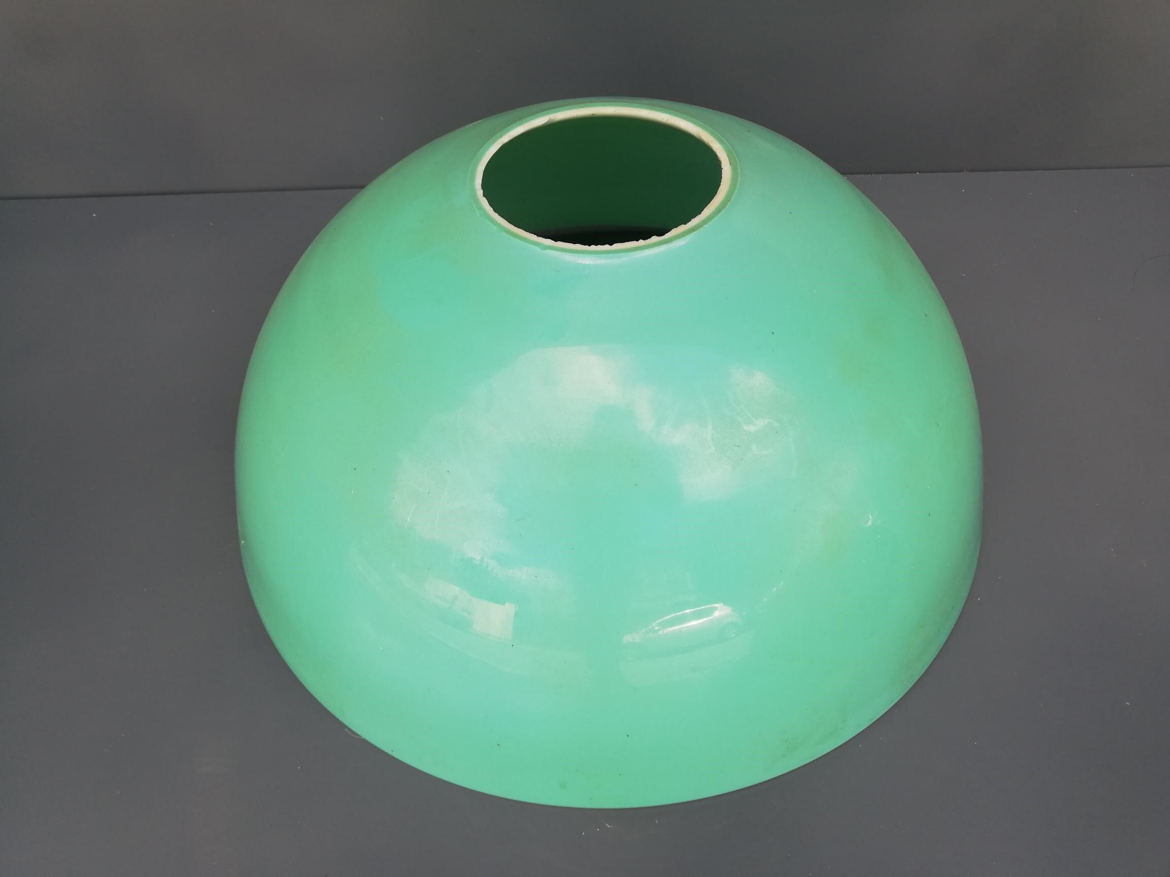 Opaline with its vintage chissed brass trim