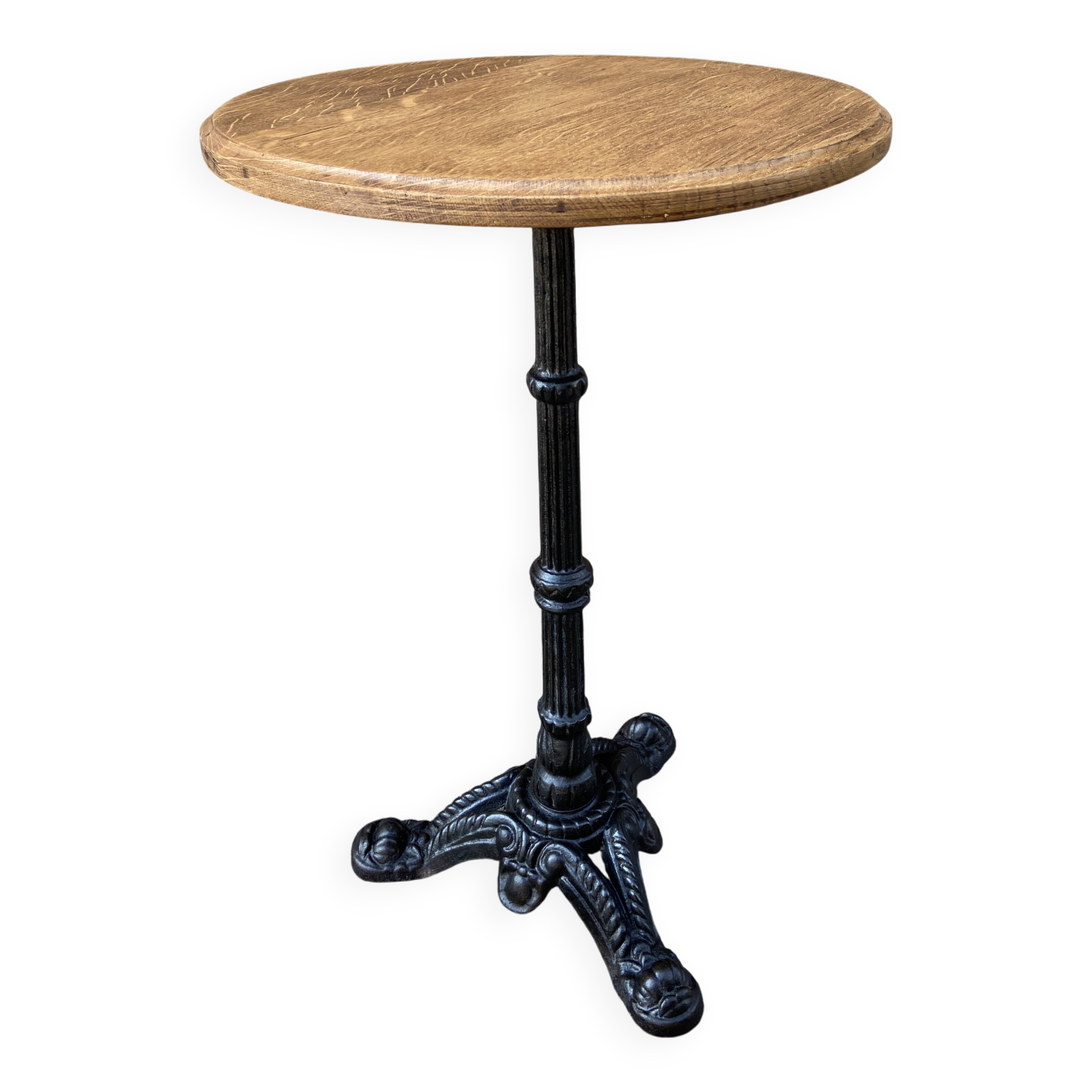 metal pedestal table, Art Deco garden bistro, Paris, 80s