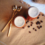 2 coffee cups / Mazagran in Digoin sandstone