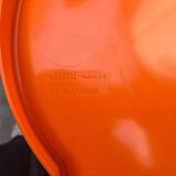 Set of 3 orange nesting tables from Kartell