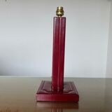Lamp "the tanner" in burgundy leather 60s 70s