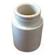 Old creamy white ceramic mustard pot