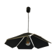 Suspension flower-shaped in black and gold fabrics - 70s