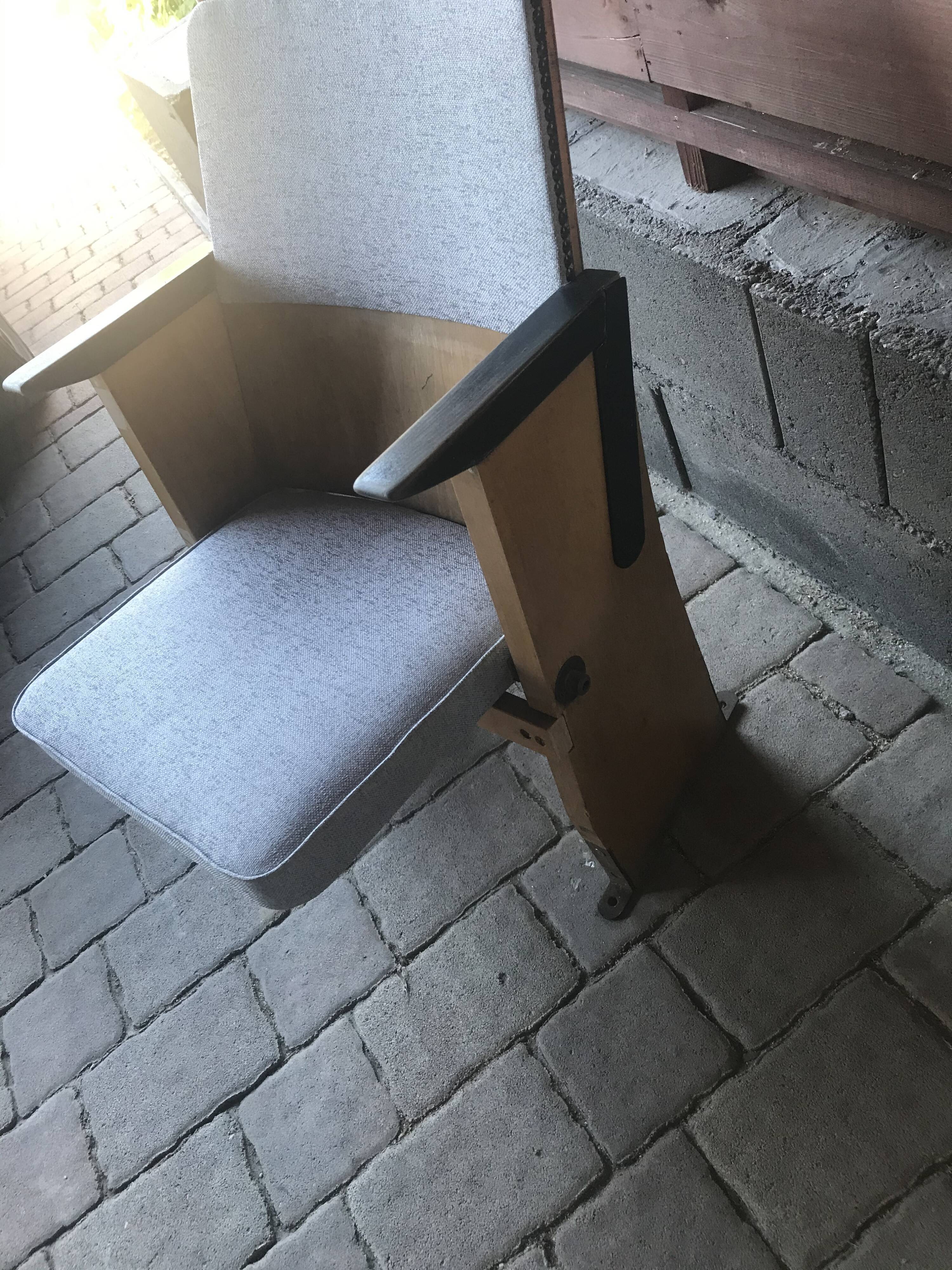 Mid-century hungarian 1-seater cinema bench from Szék és Faárúgyár, 1950s