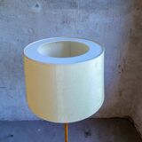 Modern mid-century brass and leather floor lamp Atelje Lyktan, Sweden