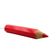 Pierre Sala, lampe de table postmoderne Pencil rouge, Ed. Vilac France années 1980