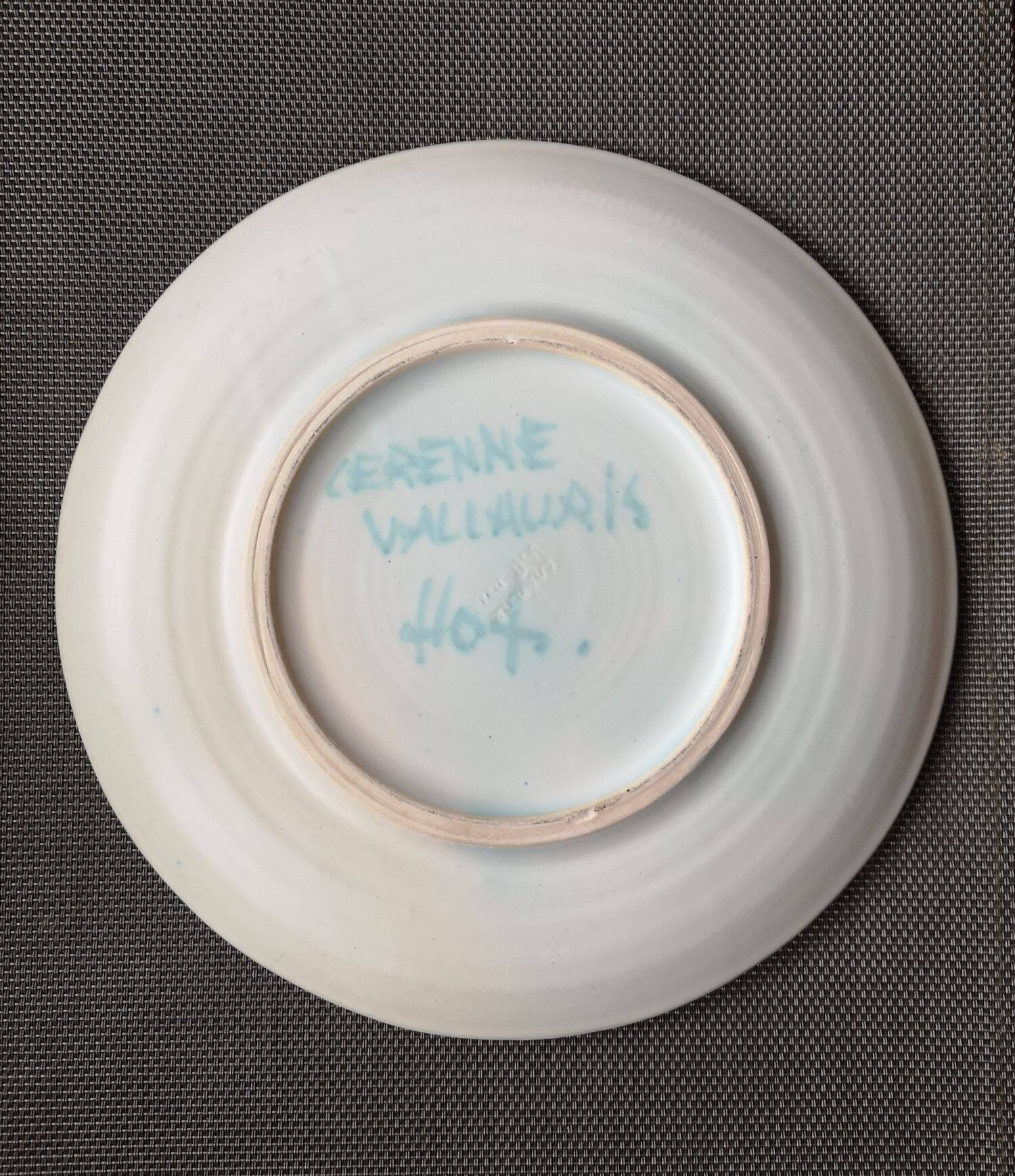 Enamelled ceramic plate with fish decoration - Gérard Hofmann - Vallauris - 1950s