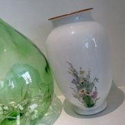White opaline vase