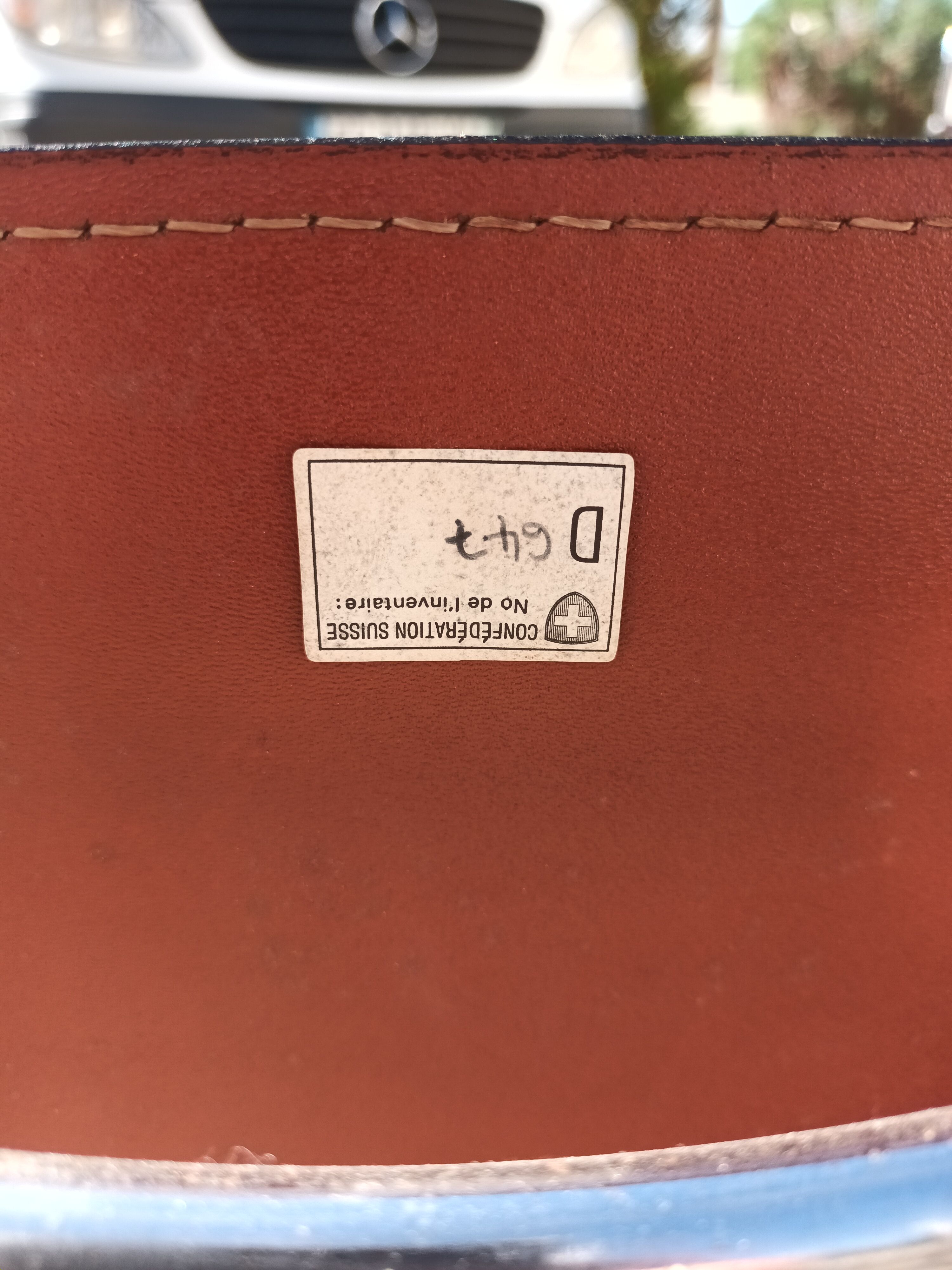 Set of 6 brown leather armchairs