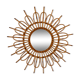 Miroir soleil rotin années 60 - 59x59cm