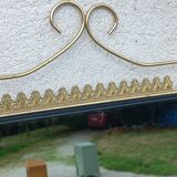 Vintage 1950s neoclassical style gold metal mirror