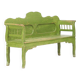 Painted Rustic Farmhouse Folk Art Wooden Bench