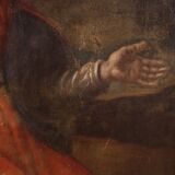 Peinture italienne antique du XVIIe siècle, Moïse sauvé des eaux.