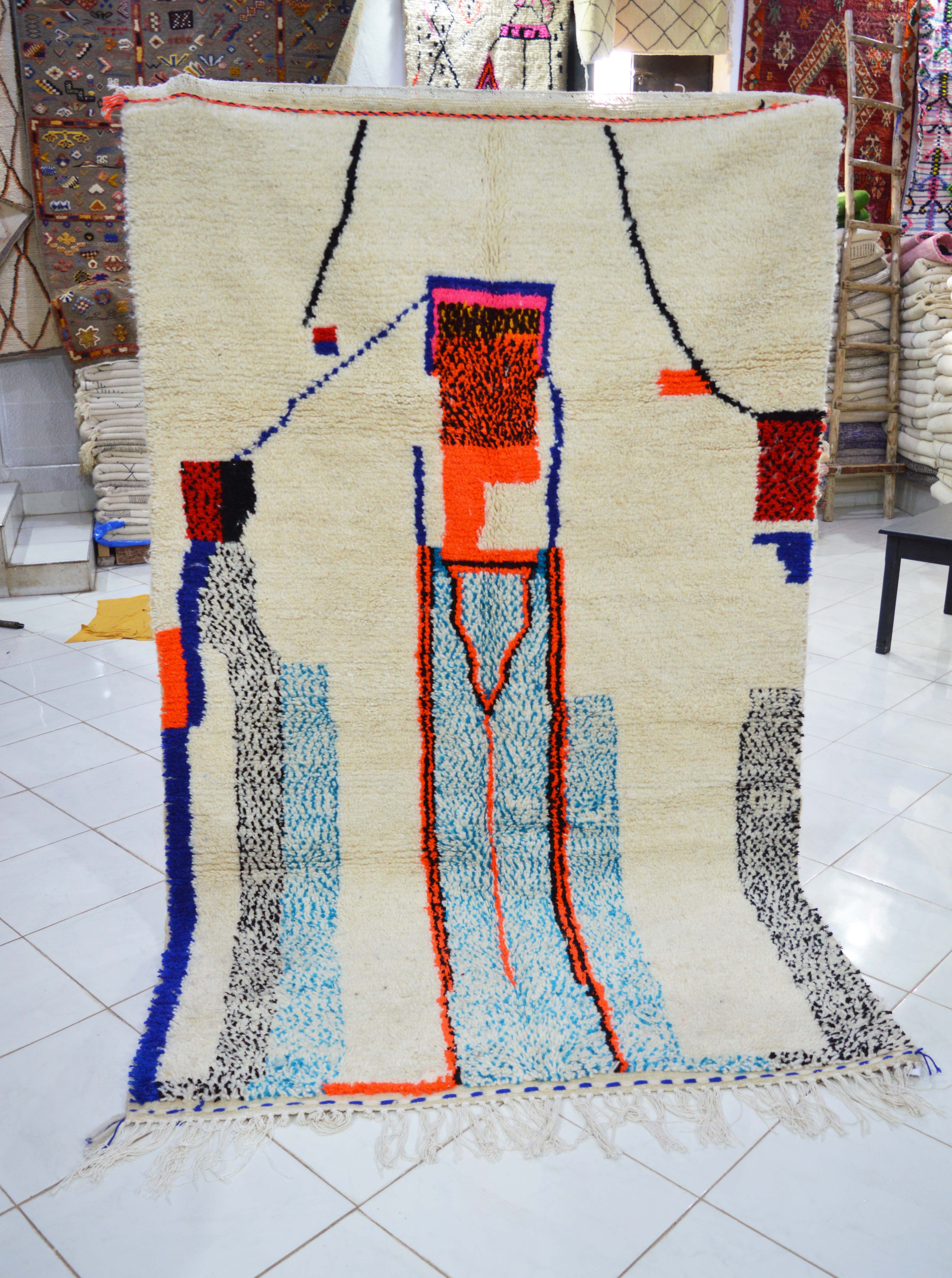 Neon Berber carpet handmade in Morocco 250 x 154 CM