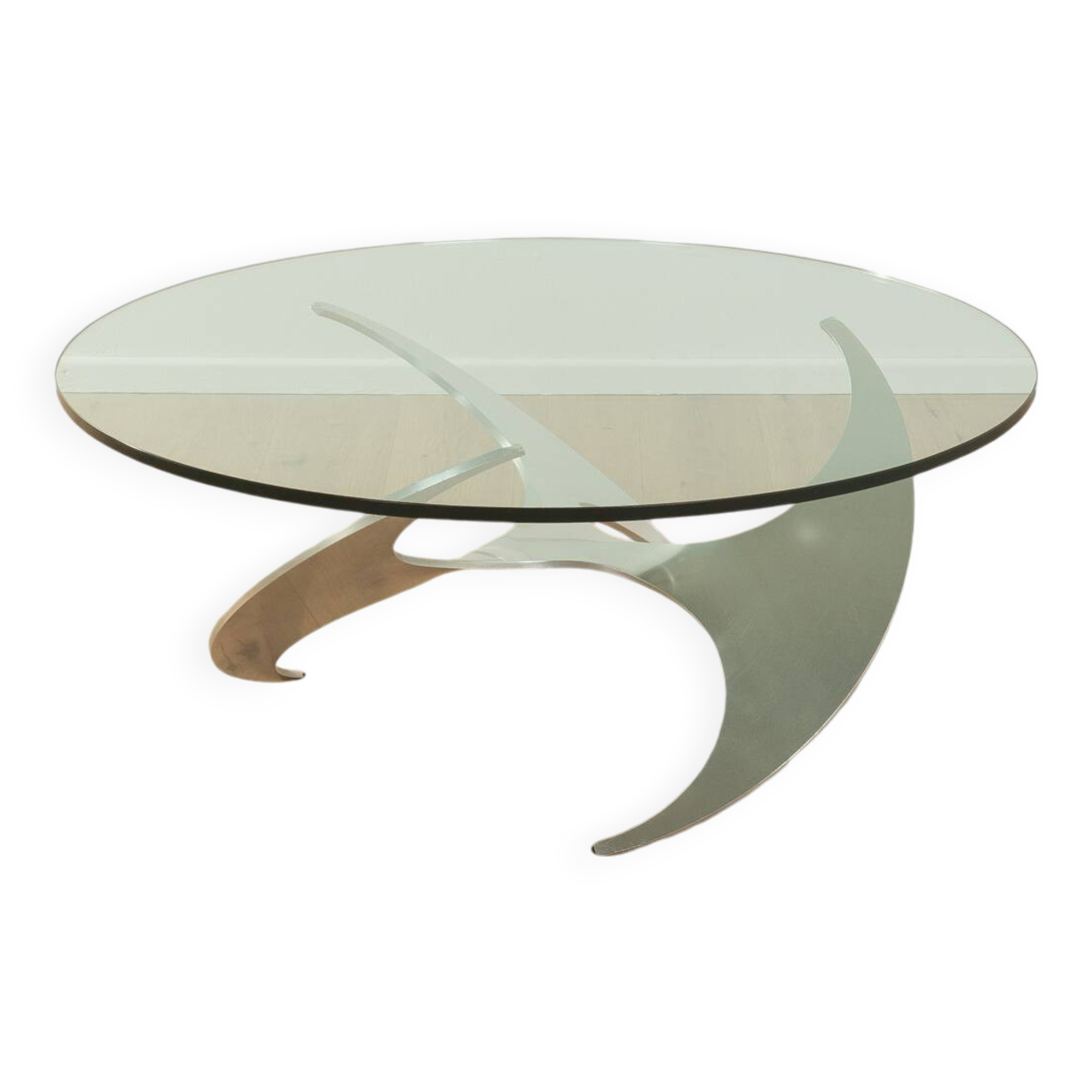 Table basse à hélice, Knut Hesterberg pour Ronald Schmitt - Bon état sur Selency