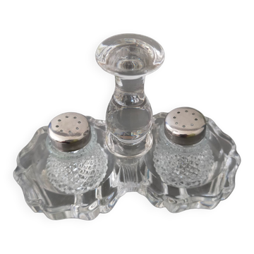 Salt and pepper shaker vintage glass