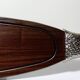 Large vintage 1960s wooden and silver-plated metal salmon serving tray