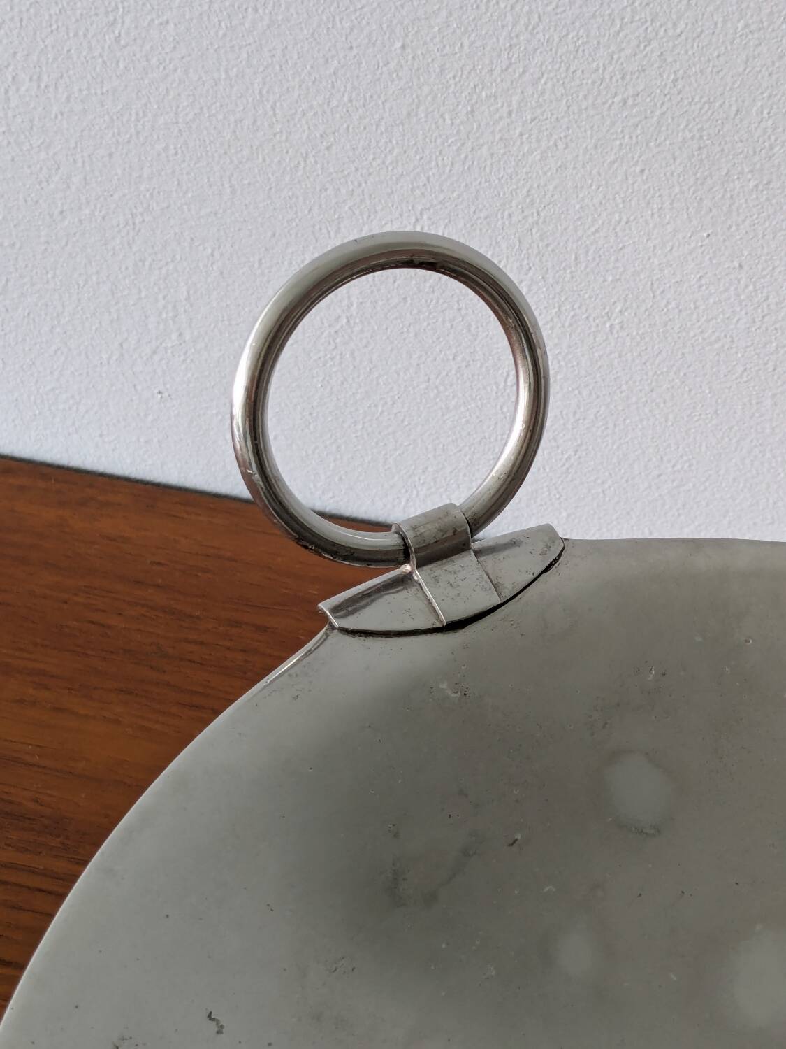 Large vintage metal fruit bowl