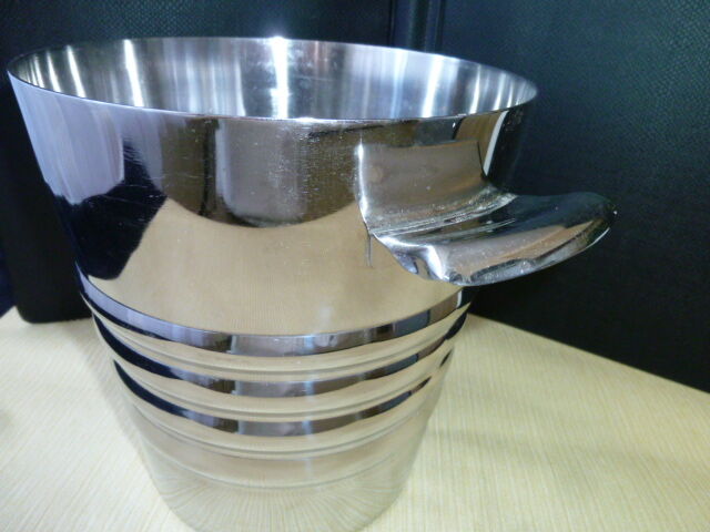 Stainless Steel Champagne Bucket 18/10th Art Deco Style