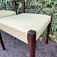 6 Scandinavian chairs with pale yellow skai seats