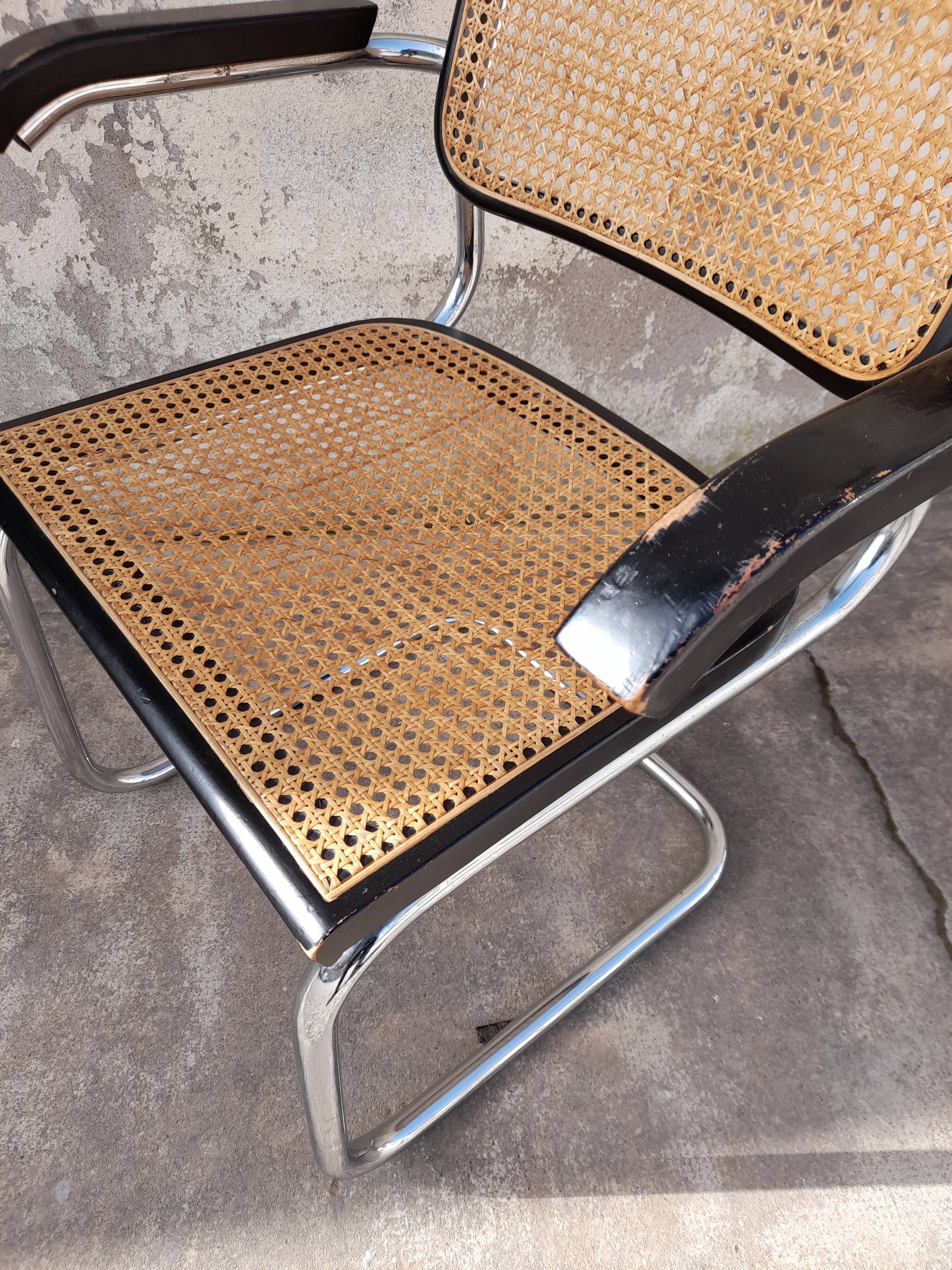 Paire de fauteuils B64 Cesca de Marcel Breuer