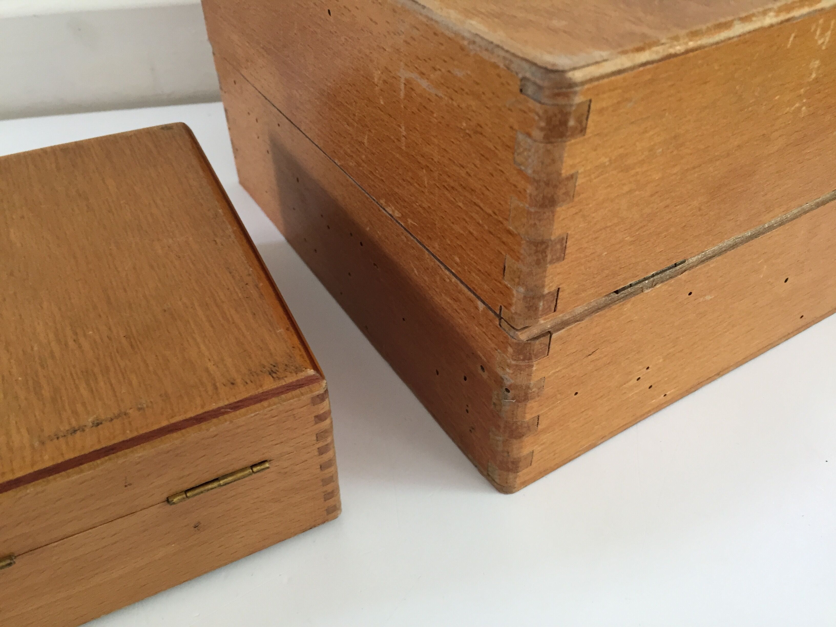 Lot of 4 vintage wood boxes