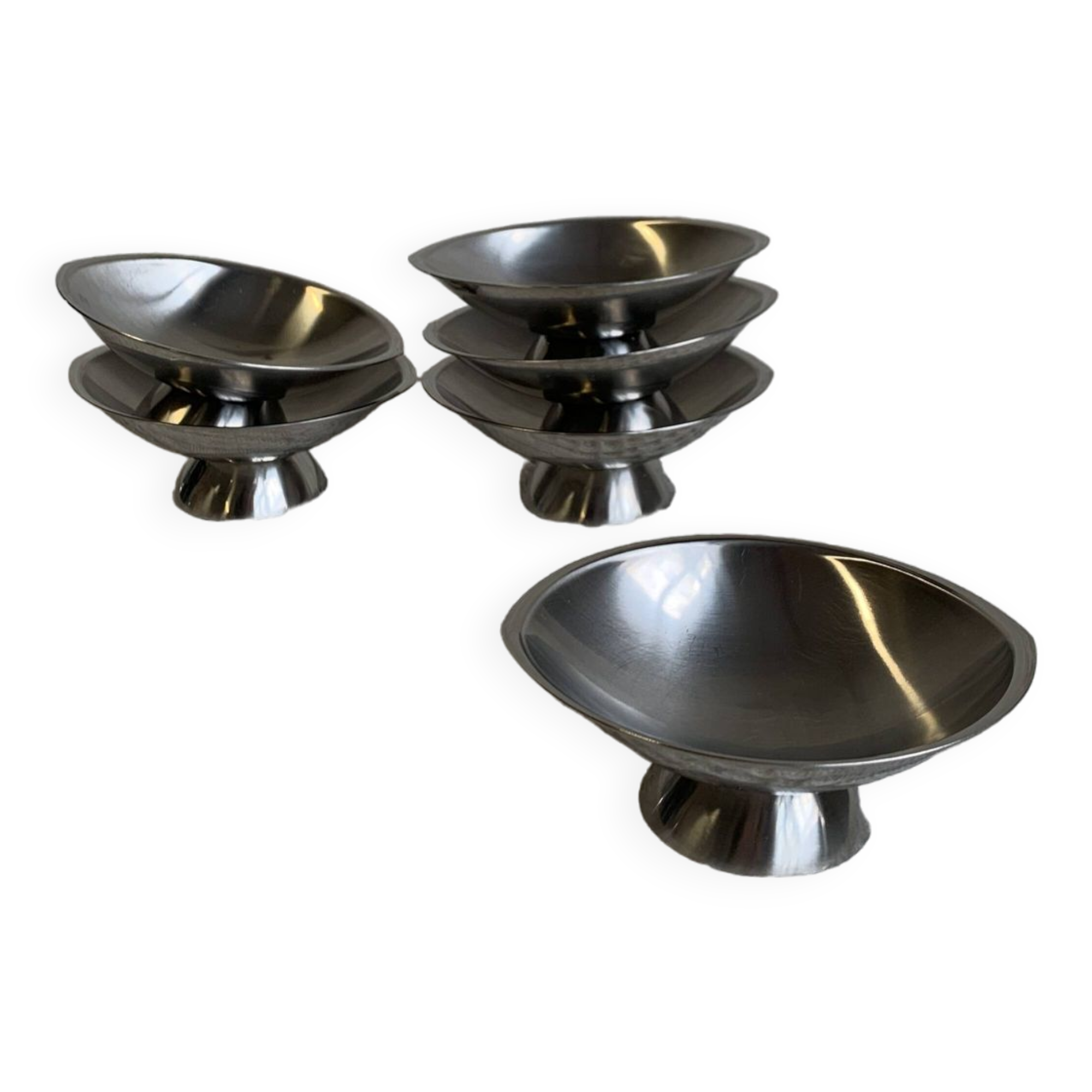 Coupelles à glace vintage en inox Guy Degrenne