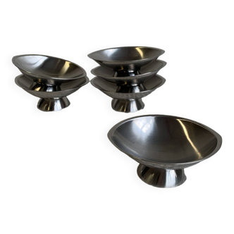 Vintage stainless steel ice cream bowls Guy Degrenne