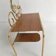 Petite coiffeuse poupée en bois et fer forgée vintage