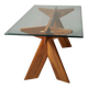 Table à manger en noyer, Italie années 80