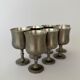 Set of 7 Vintage KTS Svenskt Tenn Handmade Pewter Goblet
