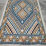 Handmade margoum rug in natural wool