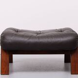 RyBo Rykken Leather Ottoman. 1970s Norway
