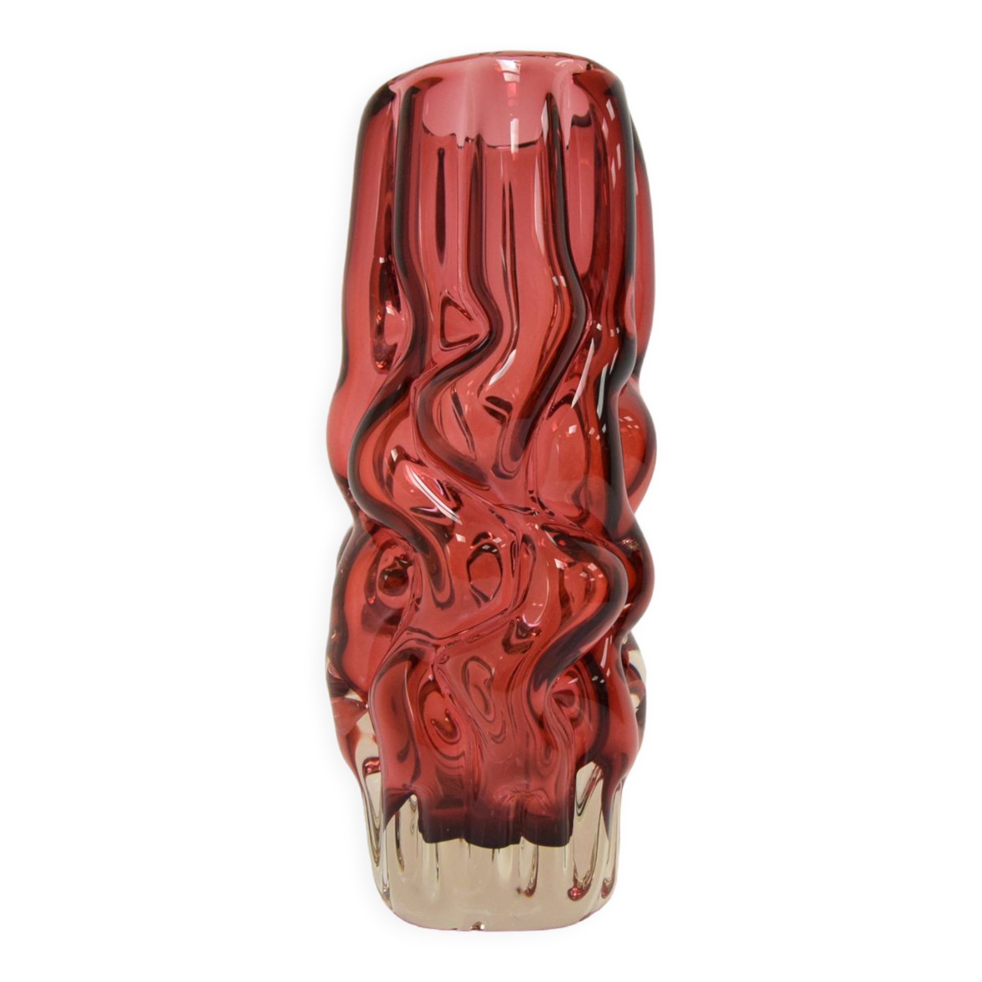 Glass Vase by Pavel Hlava for Crystalex Nový Bor,1970's.