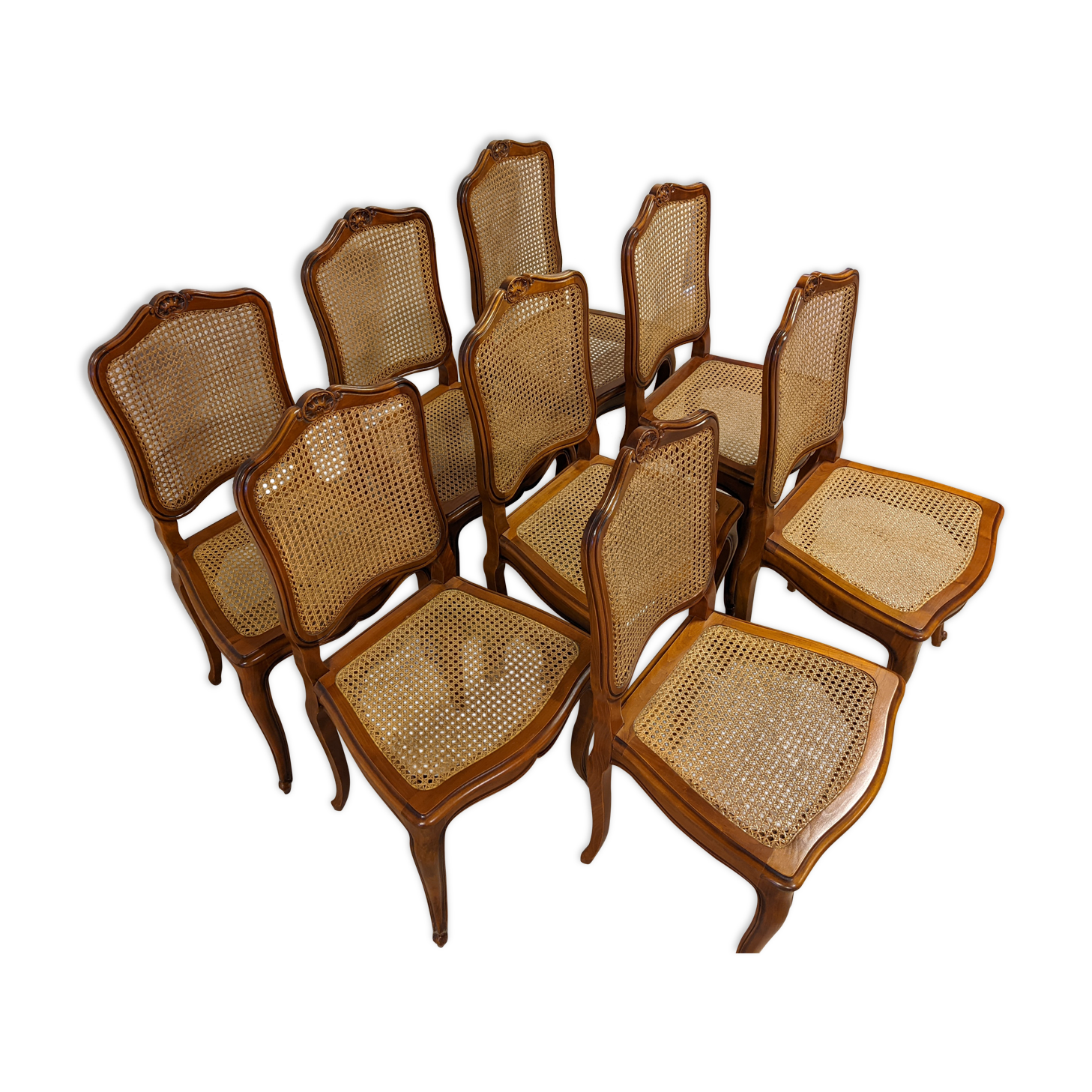 8 chaises style louis xv