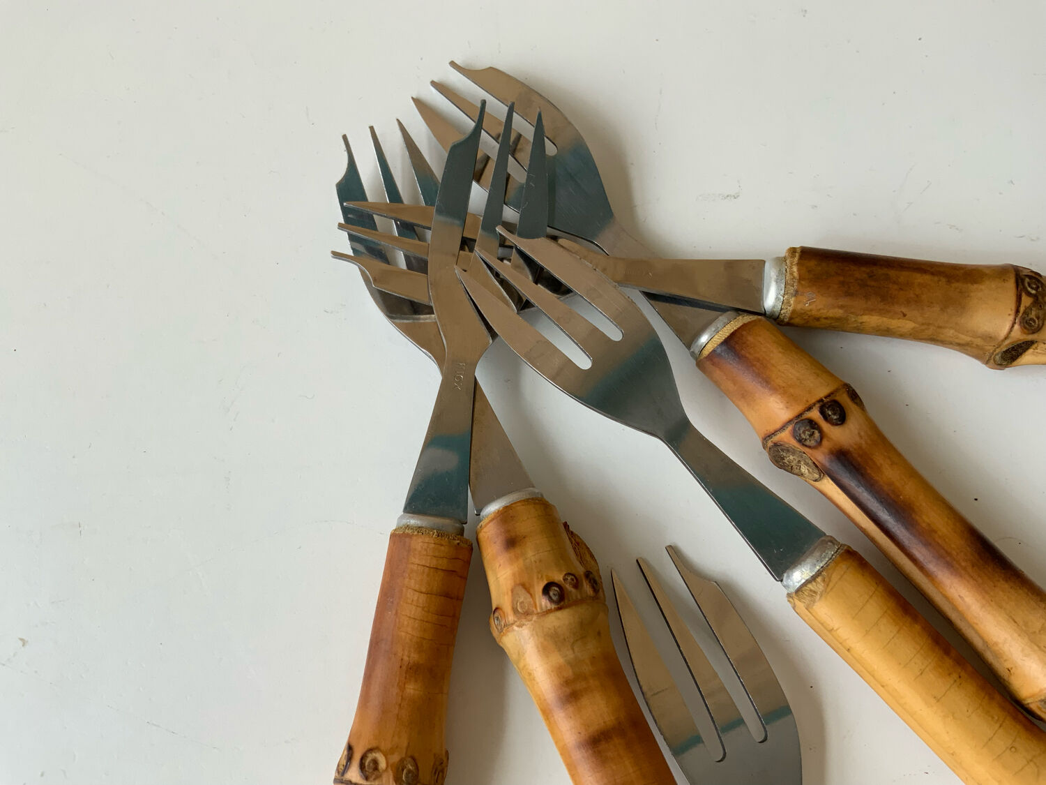 Bamboo oyster forks