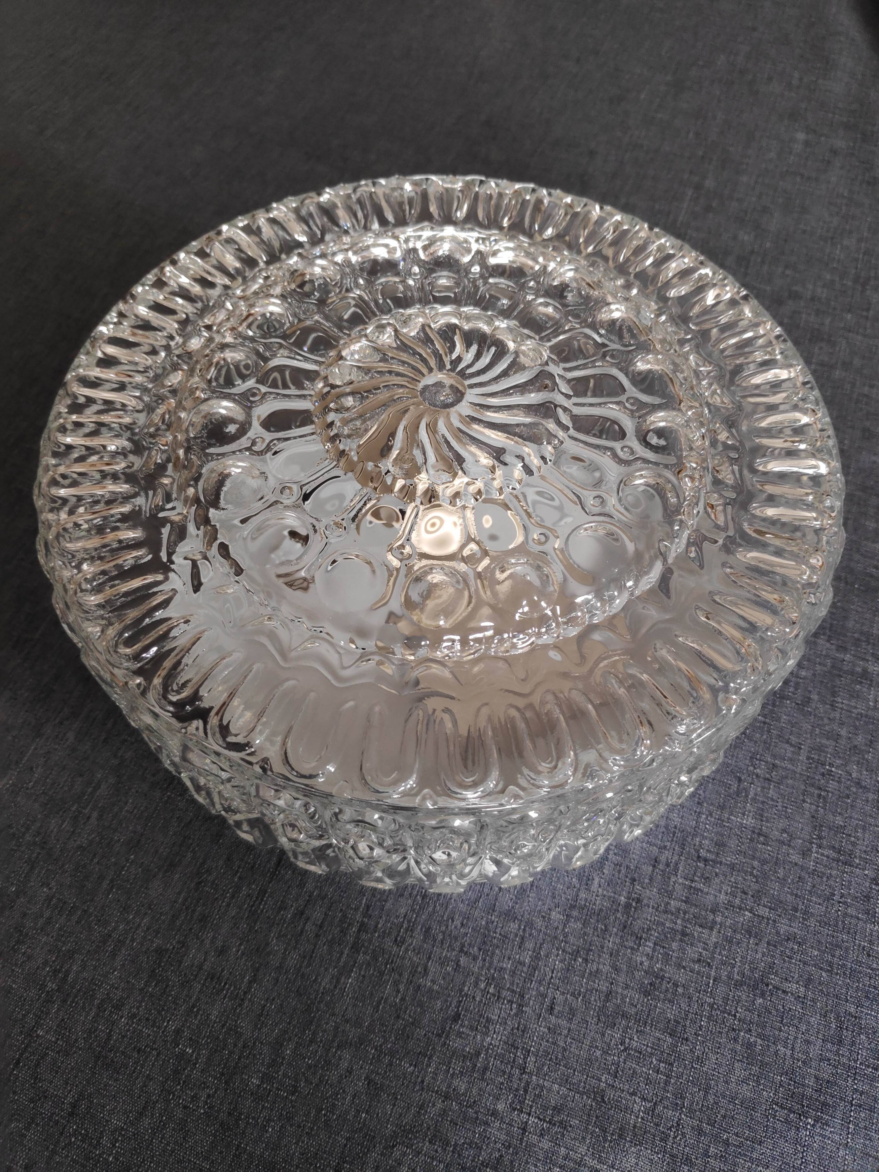 Plafonnier rond en verre