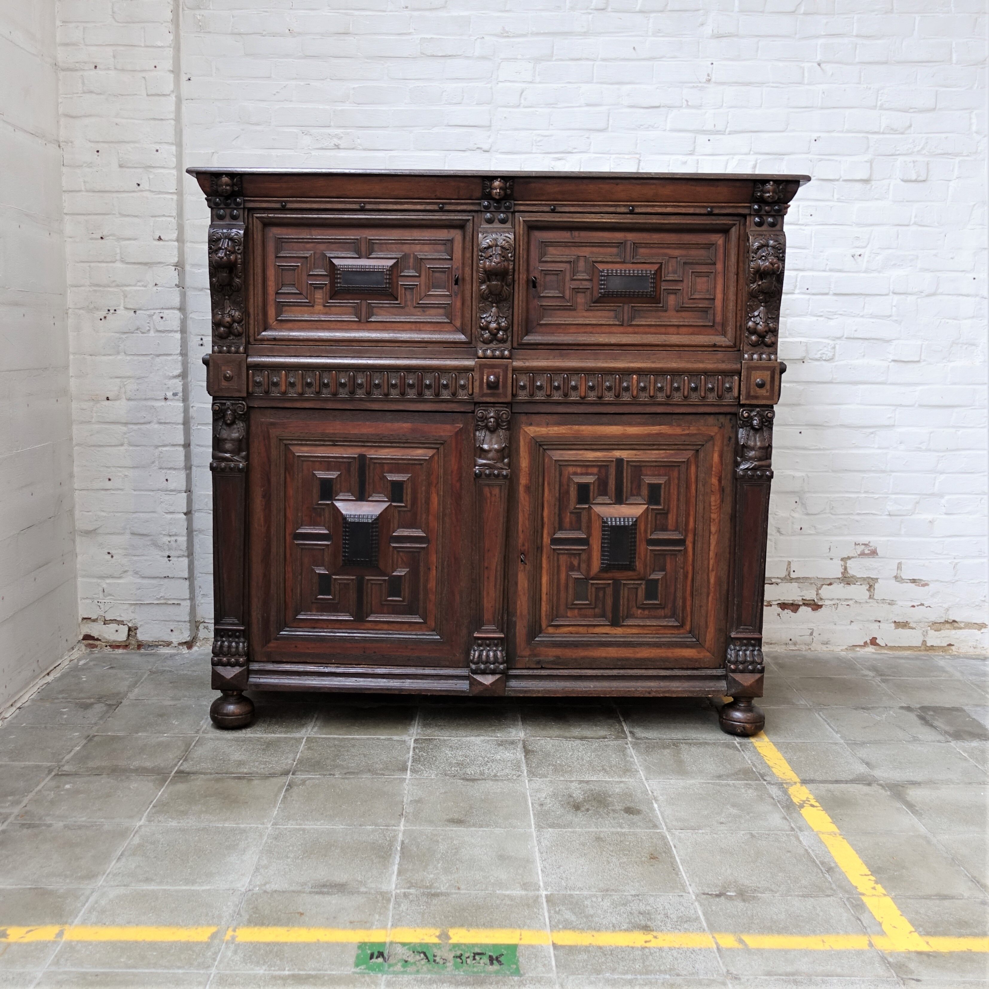 Antique flemish cabinet