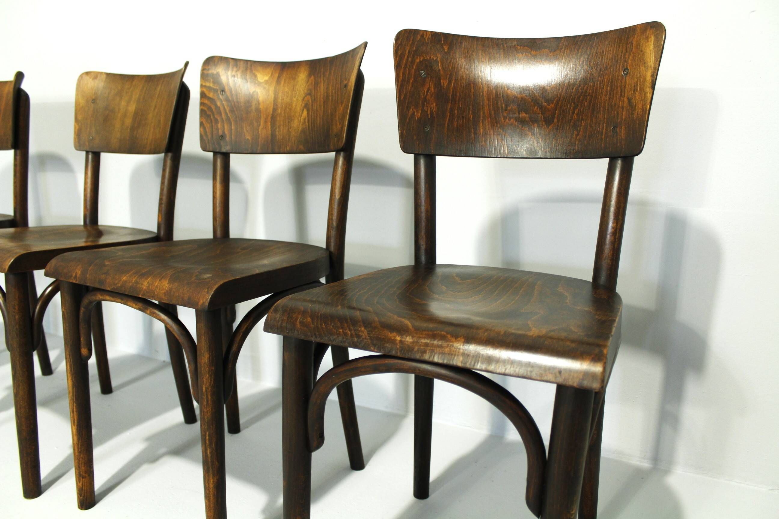 Pub Chairs from Thonet H-48, 1930s, Set of 6