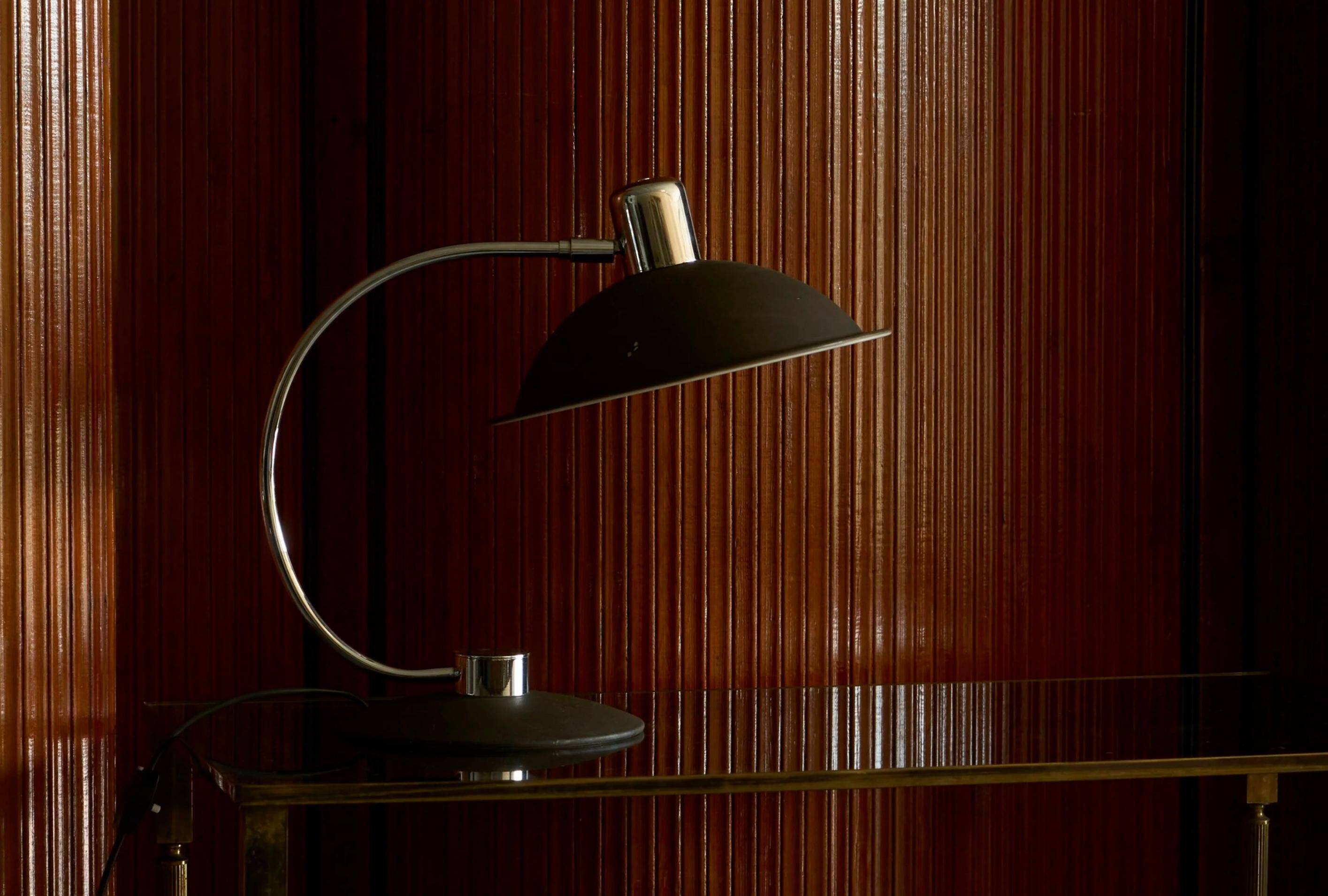 1960s adjustable chrome Mid Century table lamp